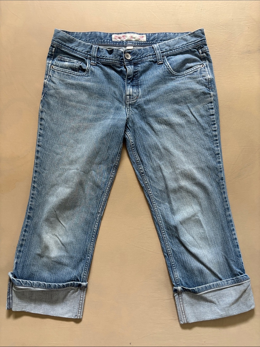 Mossimo Supply Co. Light Blue Crop Low Rise Jeans